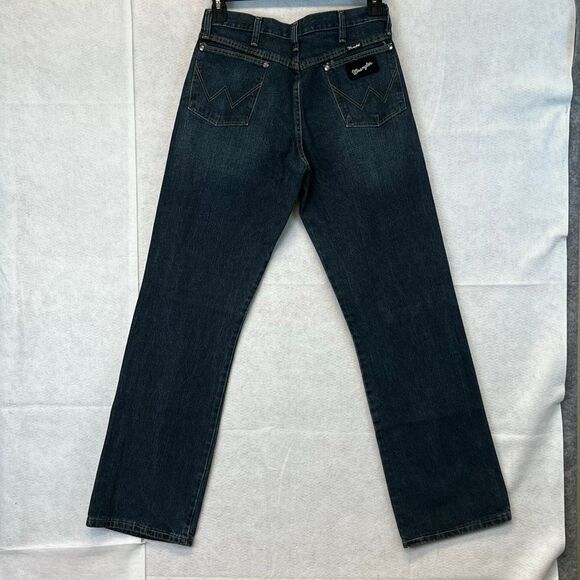 WRANGLER Men’s Jeans 31x34 Blue Classic Fit Straight Leg Denim Western Pants - Picture 3 of 12